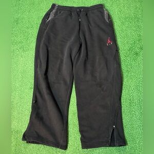 Vintage Jordan Baggy Elephant Print Black Sweatpants